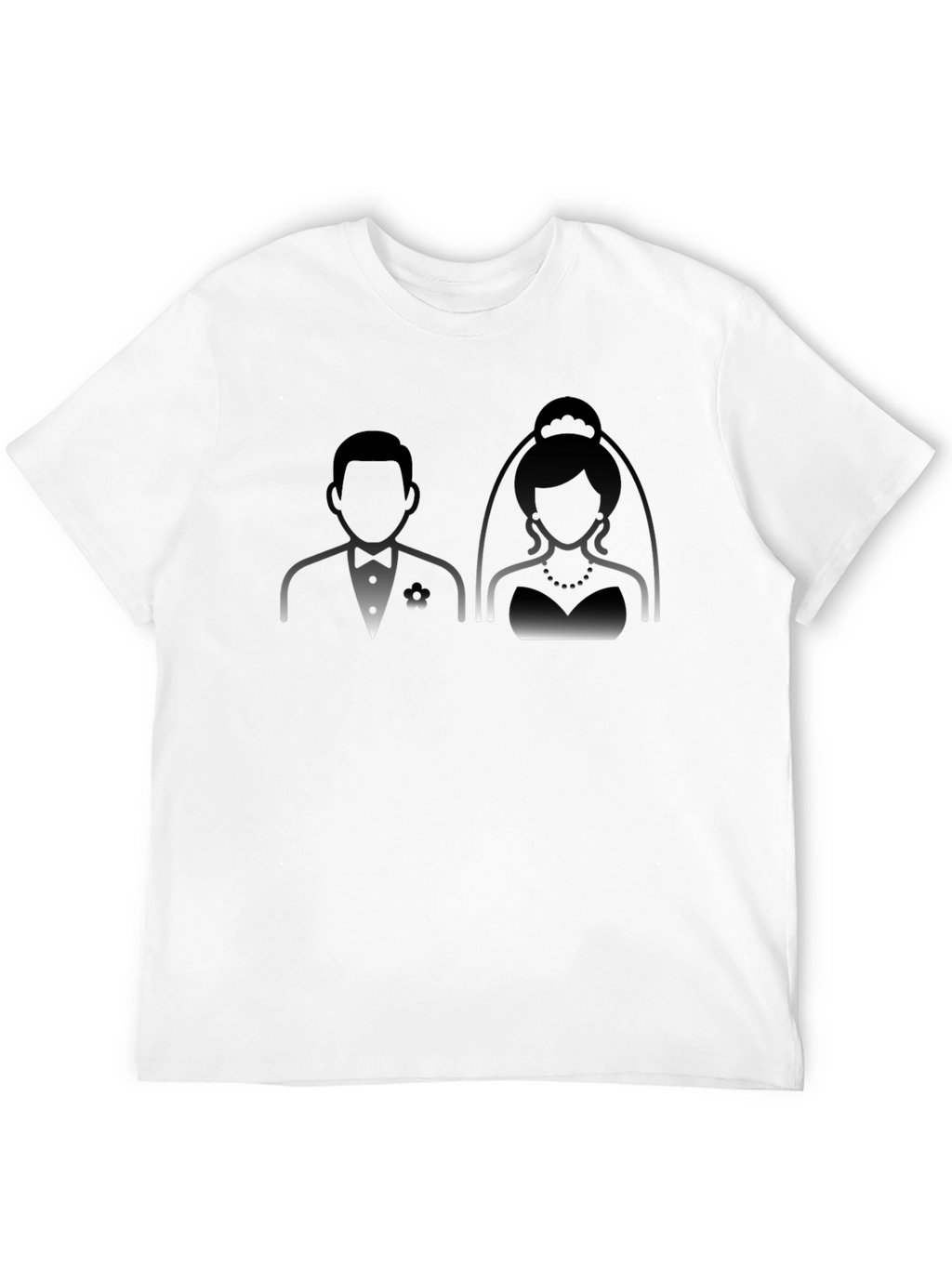 Bride and Groom Graphic Tee - Black Cotton T-Shirt