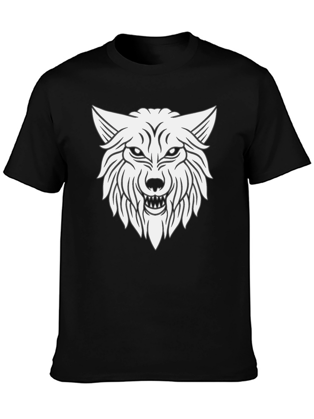 Wolf Graphic T-Shirt - Black Cotton Tee