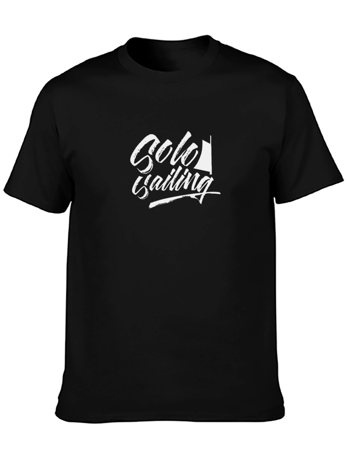 Solo Sailing Graphic Black T-Shirt