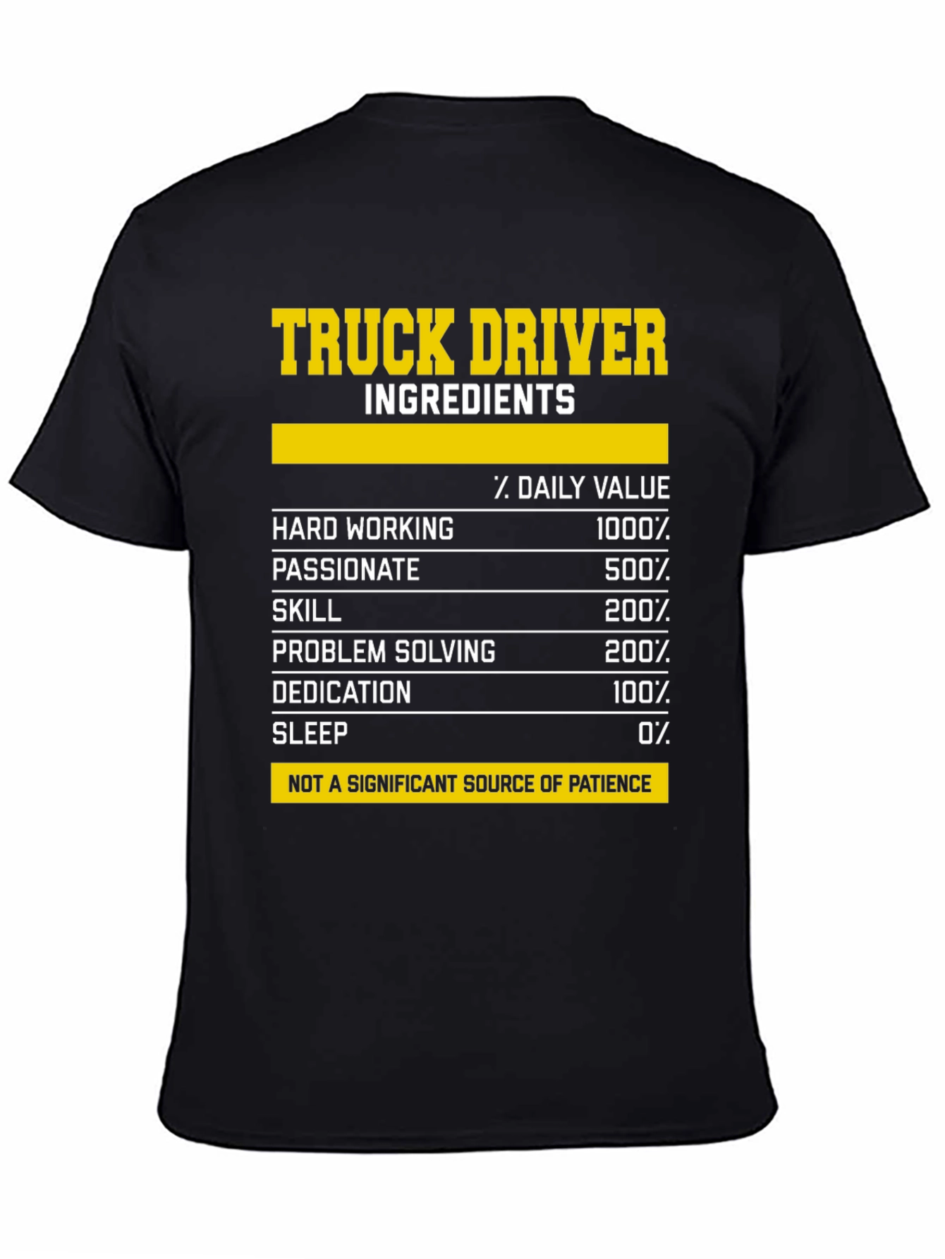 Truck Driver Ingredients T-Shirt - Funny Gift