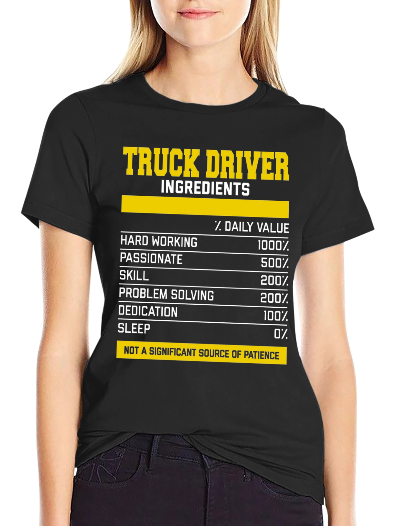 Truck Driver Ingredients T-Shirt - Funny Gift