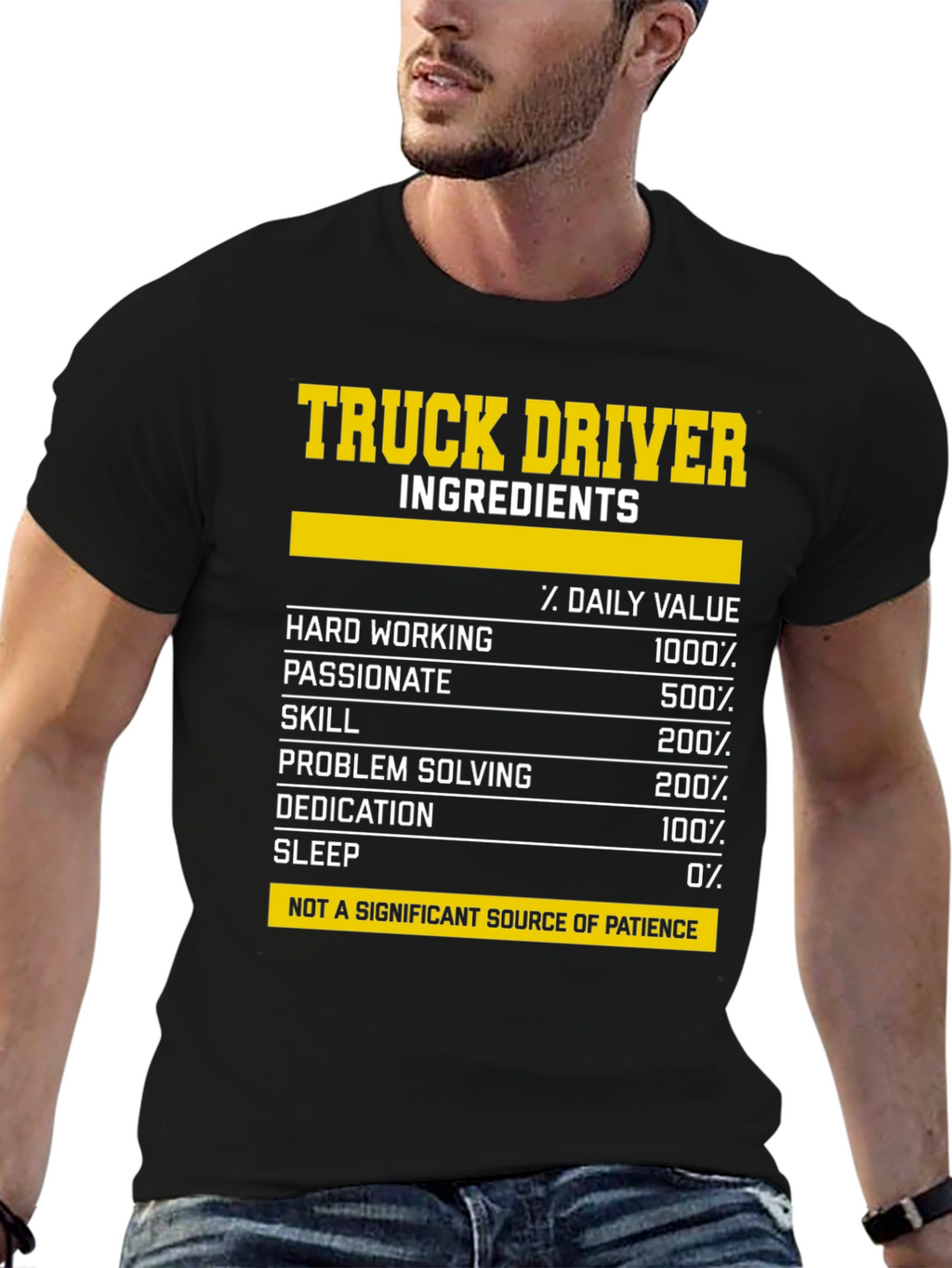 Truck Driver Ingredients T-Shirt - Funny Gift