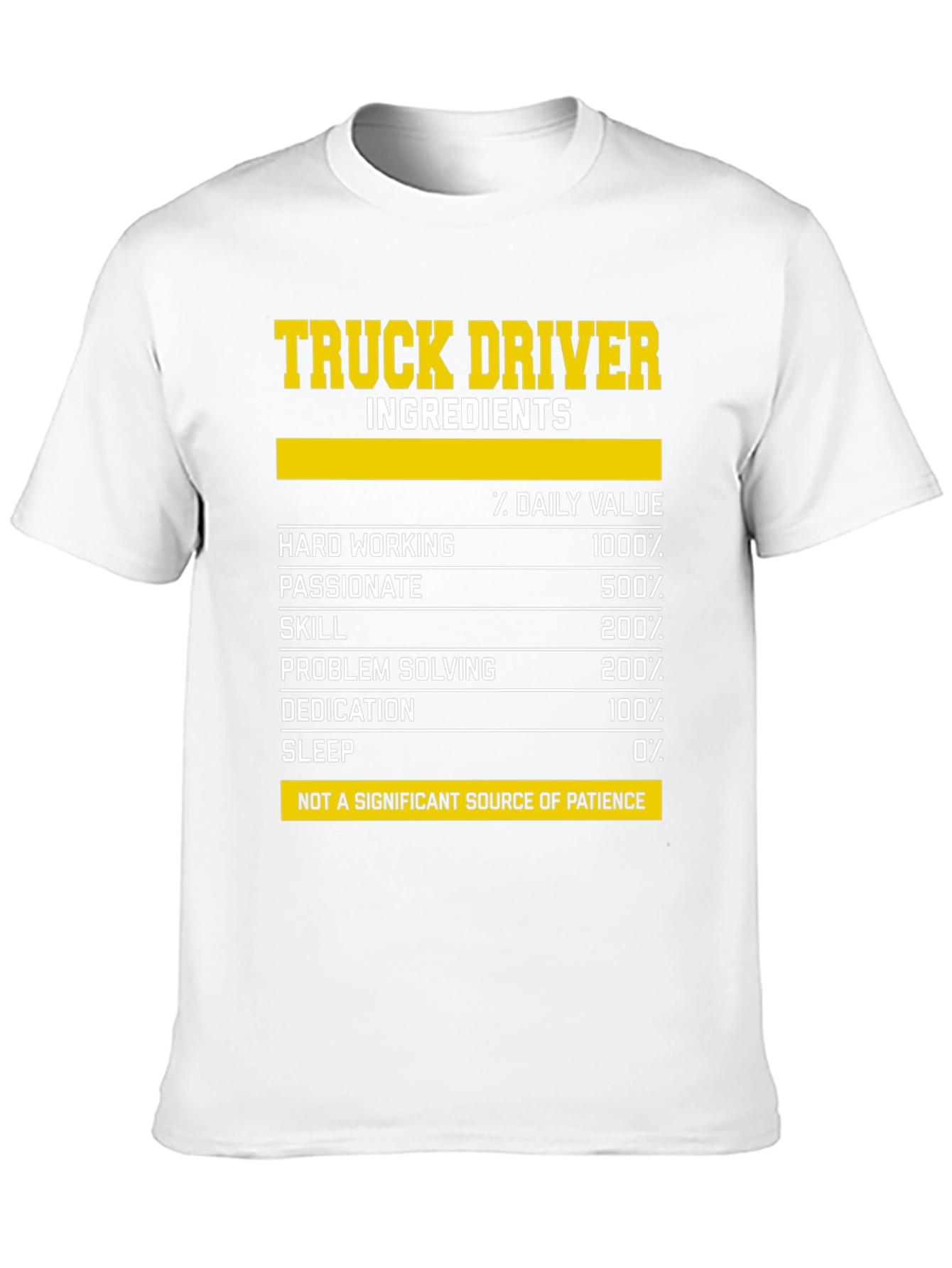 Truck Driver Ingredients T-Shirt - Funny Gift