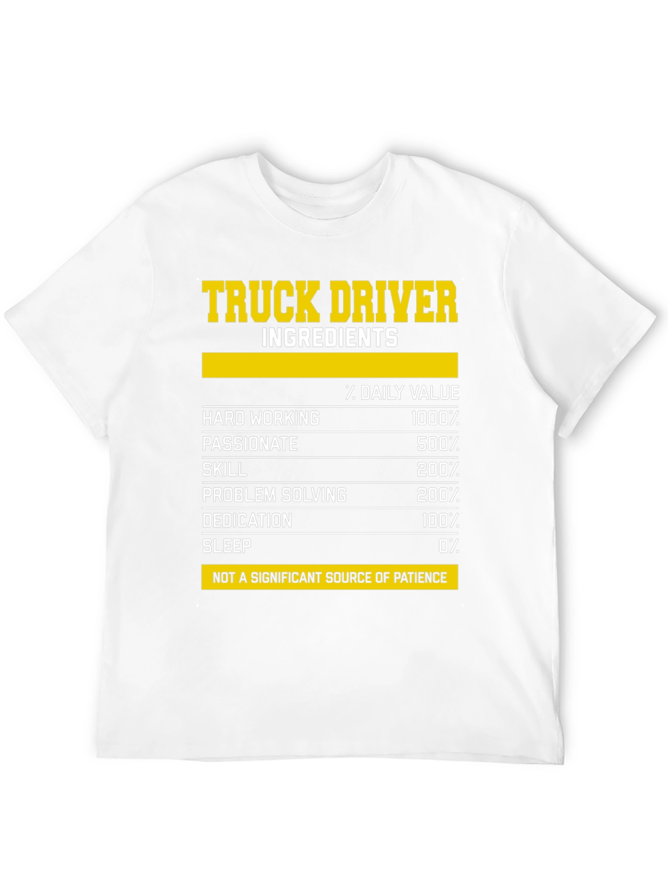 Truck Driver Ingredients T-Shirt - Funny Gift