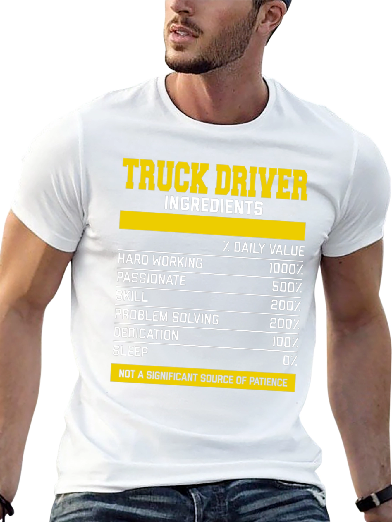 Truck Driver Ingredients T-Shirt - Funny Gift