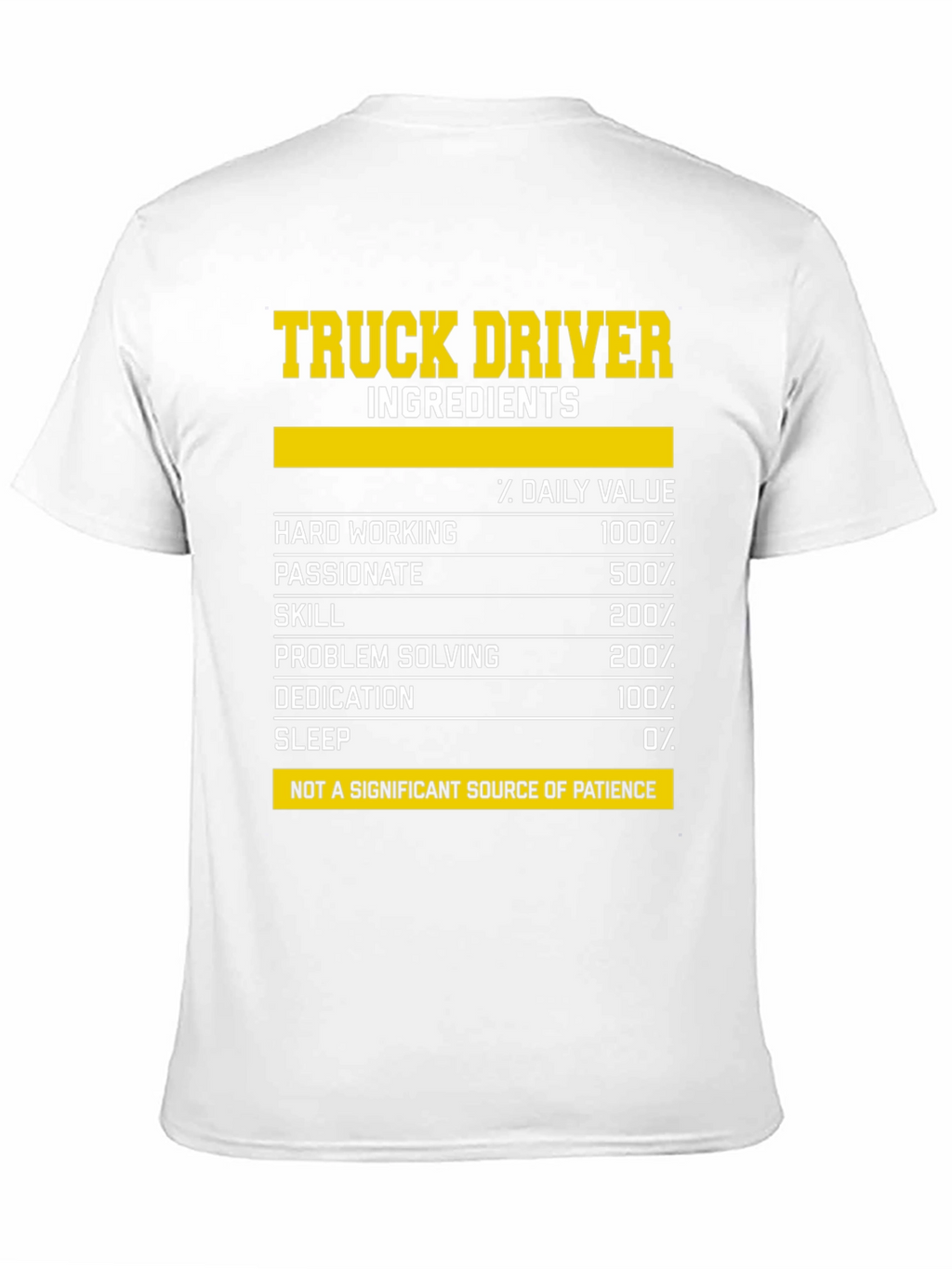 Truck Driver Ingredients T-Shirt - Funny Gift