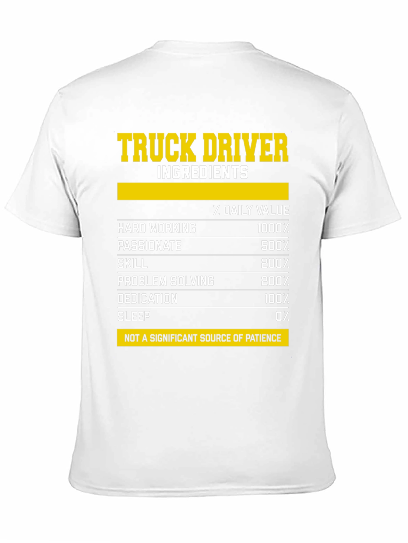Truck Driver Ingredients T-Shirt - Funny Gift