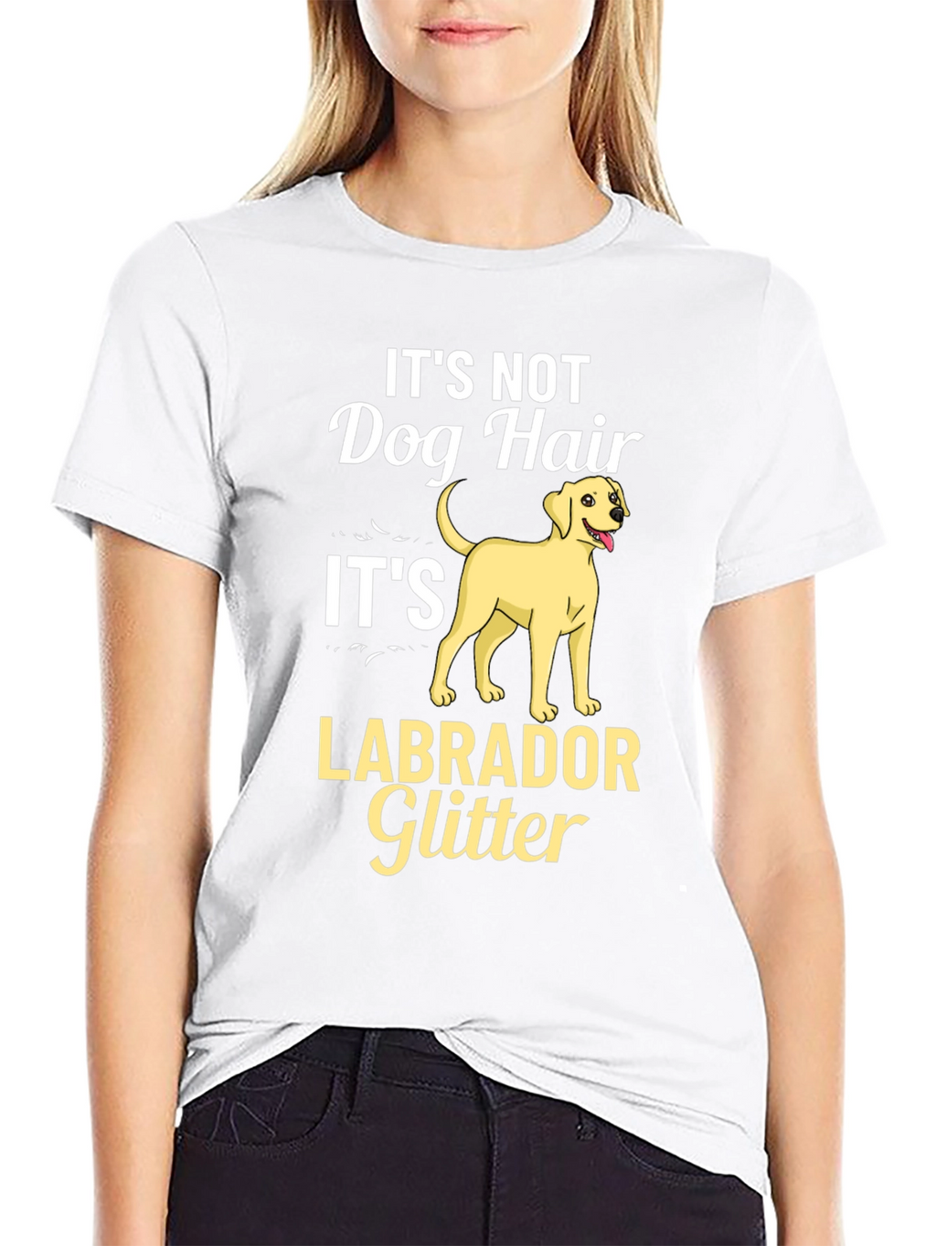 Labrador Glitter Graphic T-Shirt