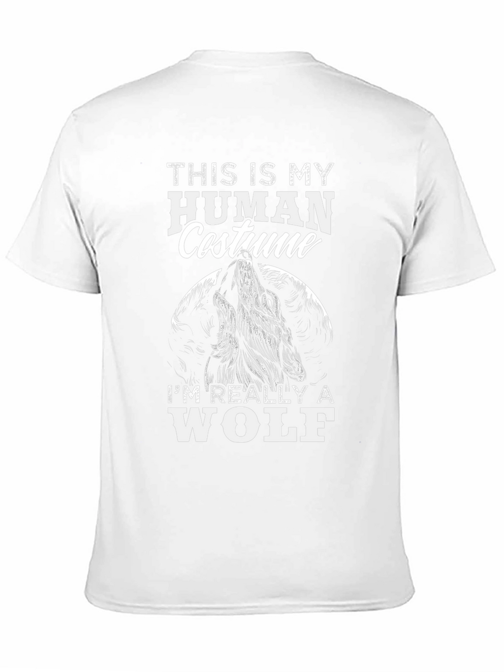 Human Costume Wolf T-Shirt - Funny Halloween Tee