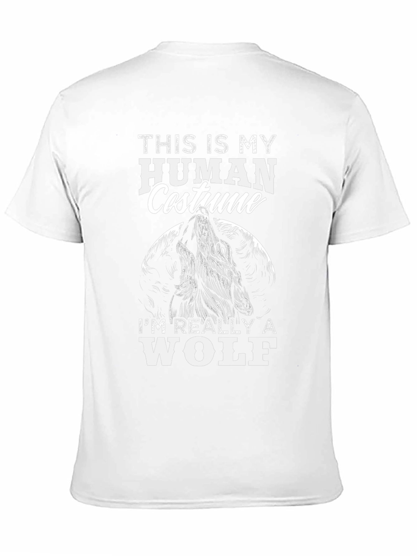 Human Costume Wolf T-Shirt - Funny Halloween Tee