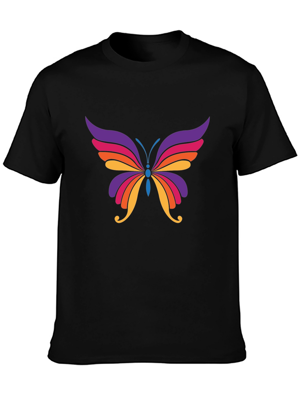 Colorful Butterfly Graphic T-Shirt