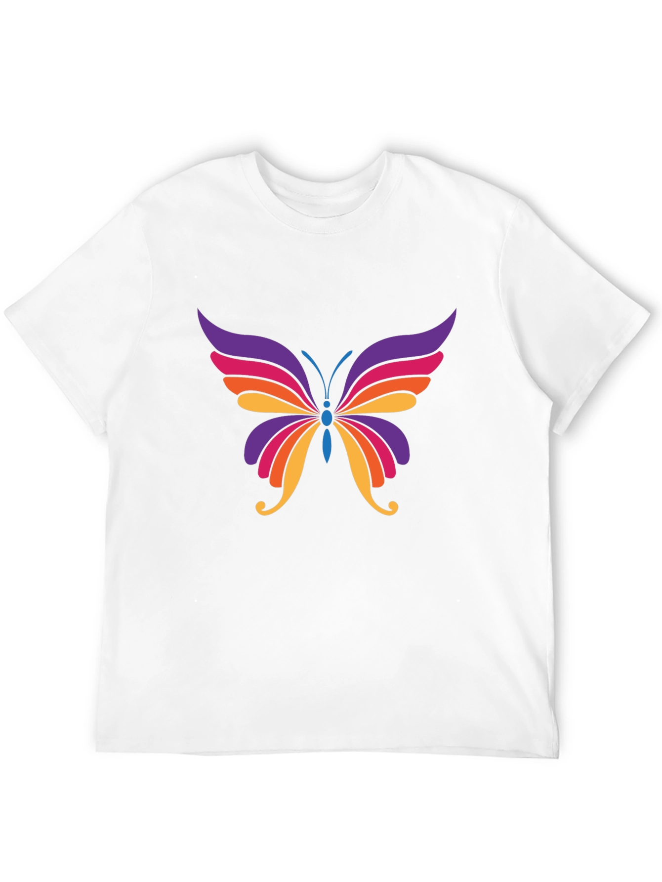 Colorful Butterfly Graphic T-Shirt
