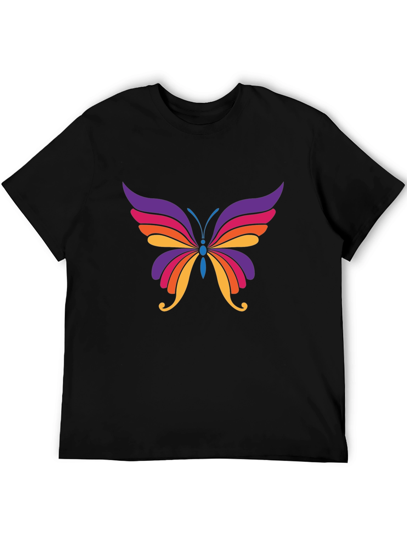 Colorful Butterfly Graphic T-Shirt