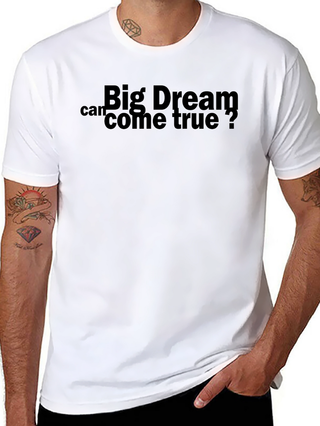 Big Dream Graphic Tee - Black Cotton Comfort