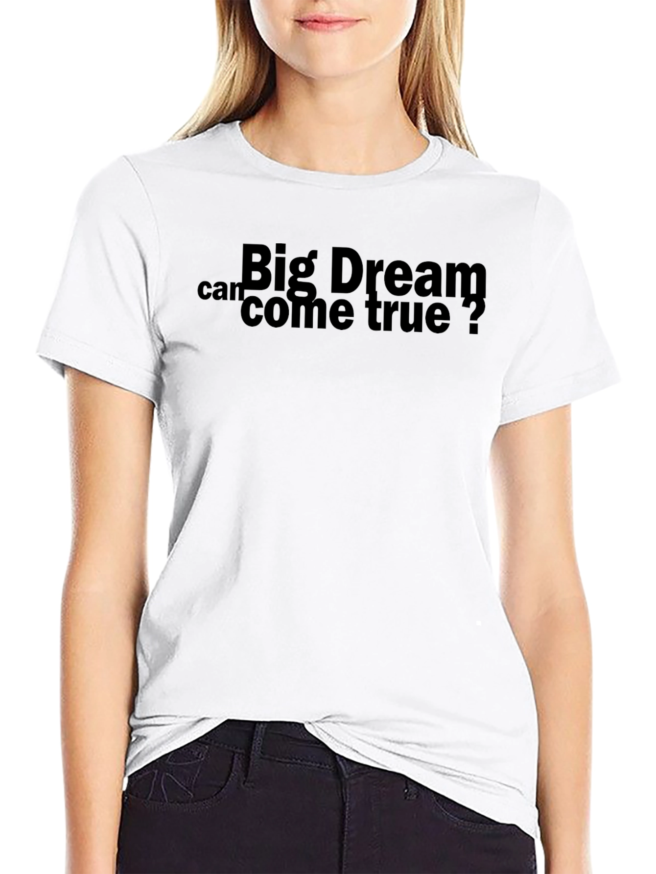 Big Dream Graphic Tee - Black Cotton Comfort