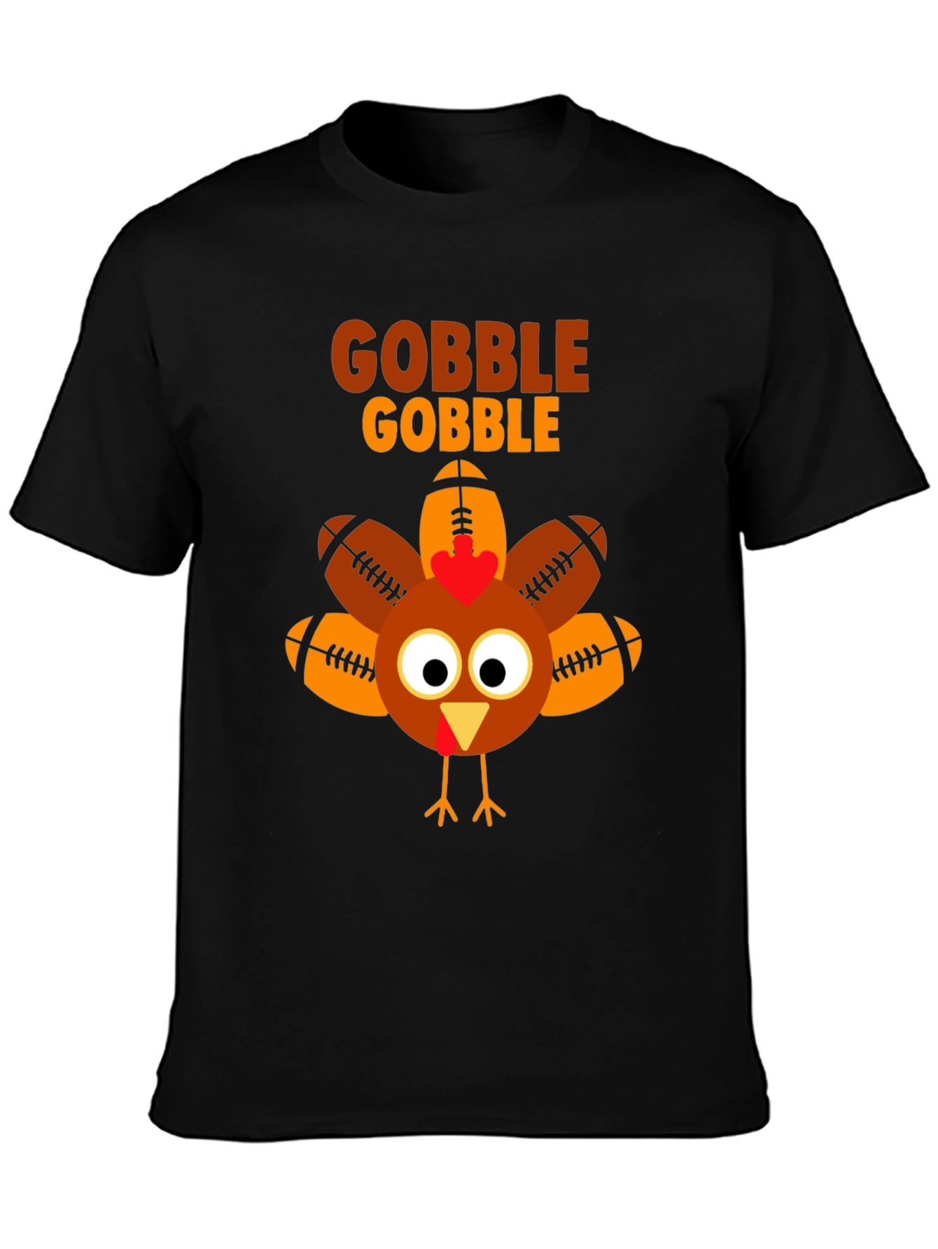 Gobble Football Turkey T-Shirt - Thanksgiving Tee