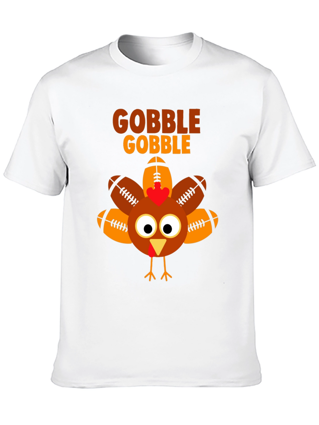 Gobble Football Turkey T-Shirt - Thanksgiving Tee