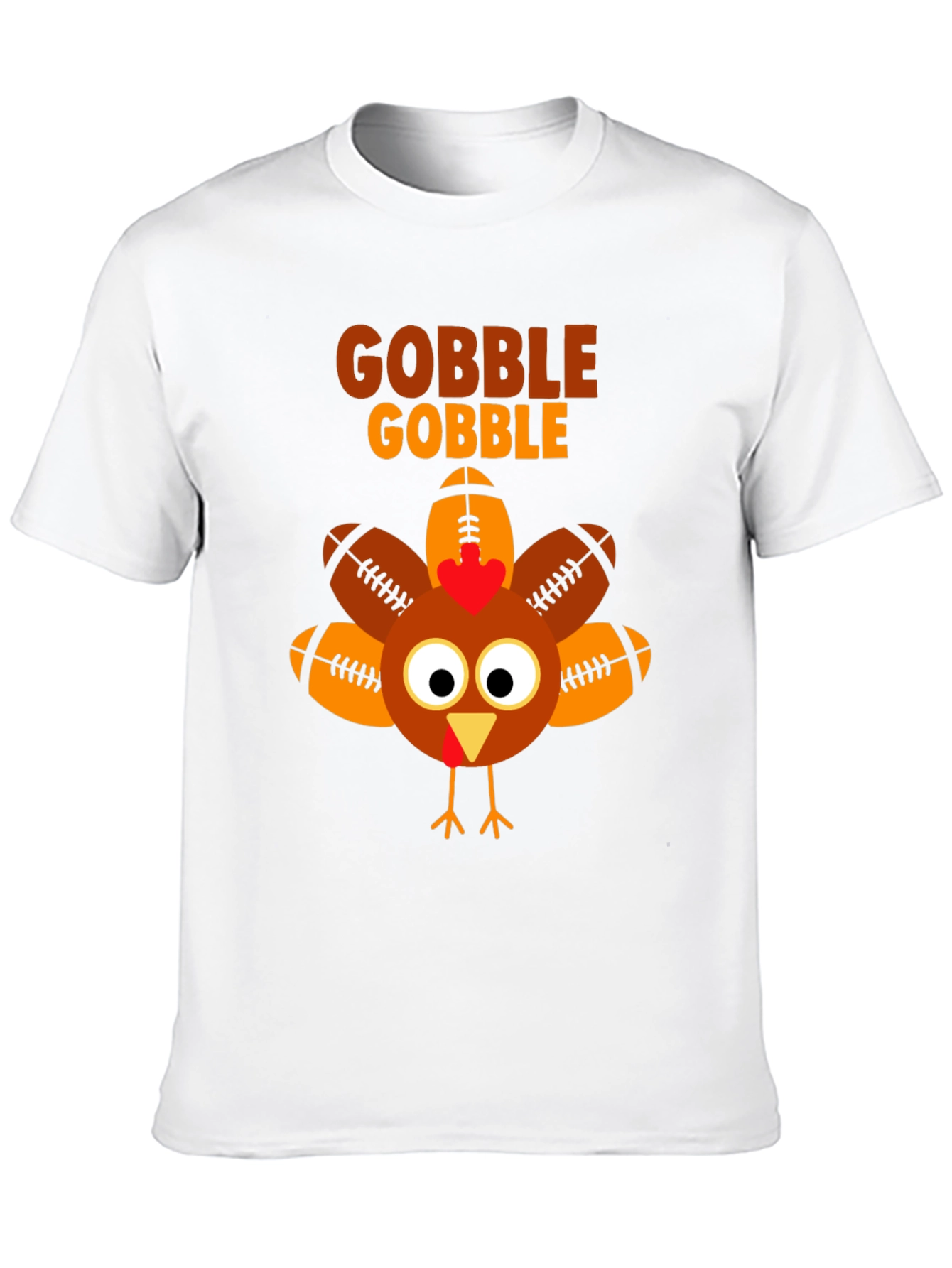 Gobble Football Turkey T-Shirt - Thanksgiving Tee