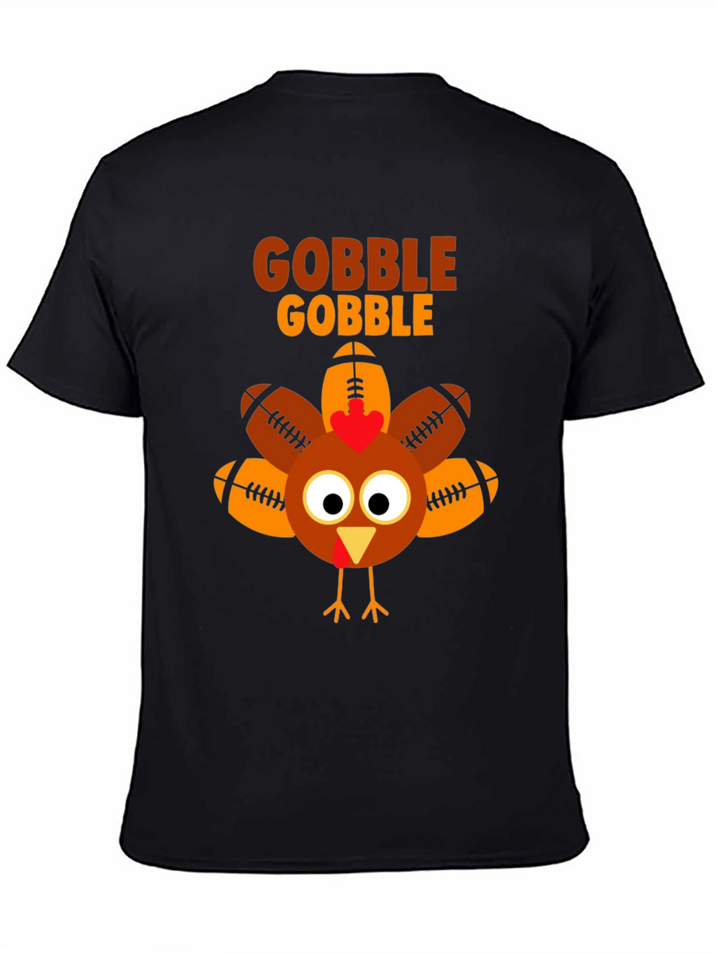 Gobble Football Turkey T-Shirt - Thanksgiving Tee