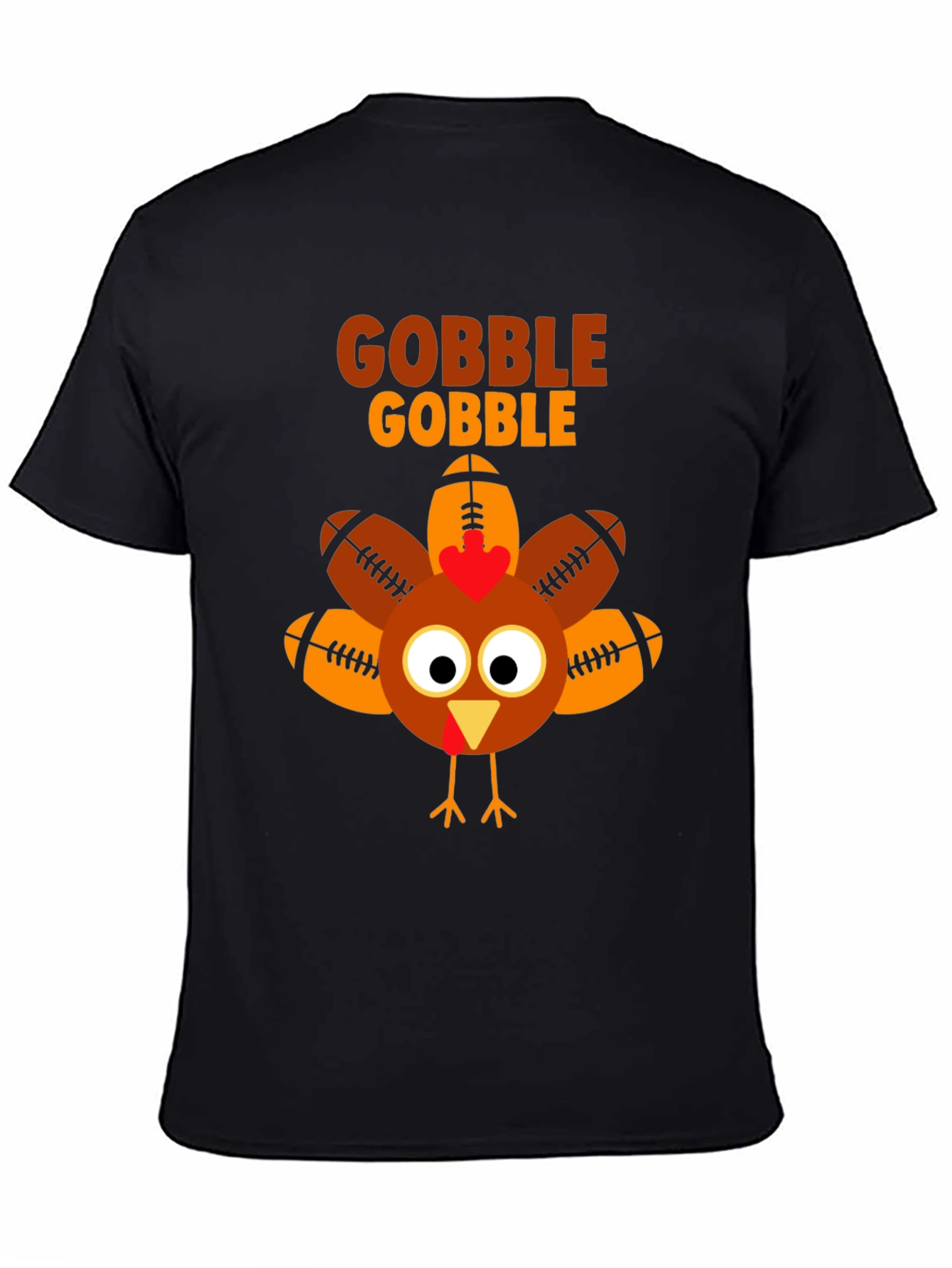Gobble Football Turkey T-Shirt - Thanksgiving Tee
