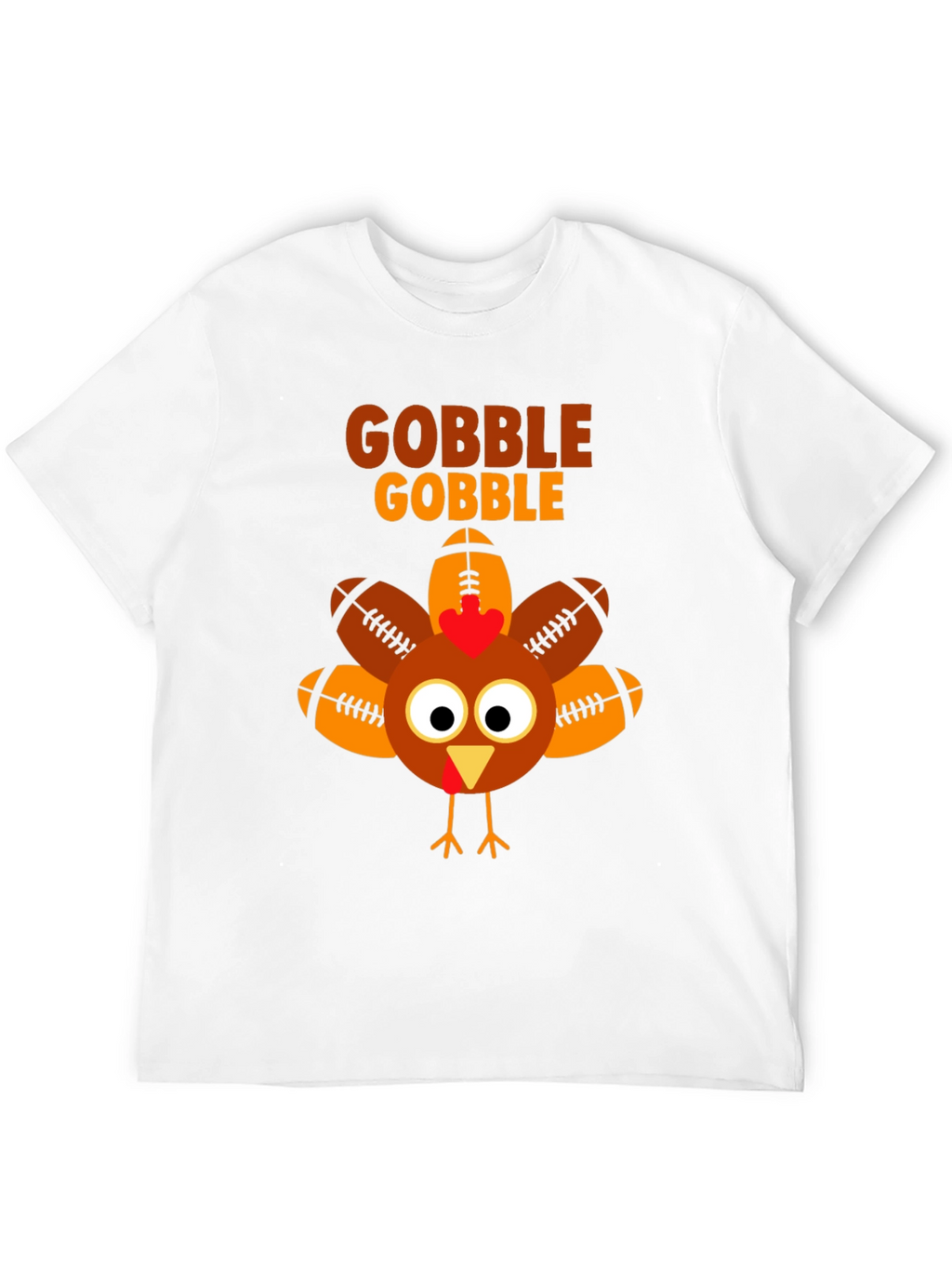 Gobble Football Turkey T-Shirt - Thanksgiving Tee