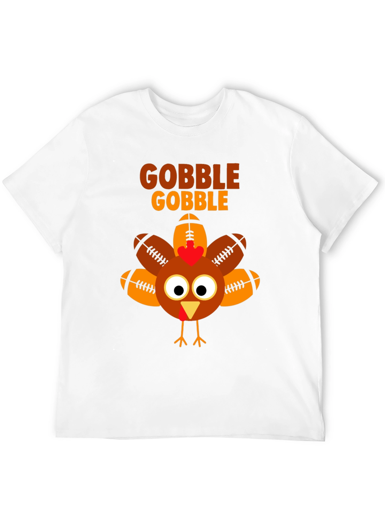 Gobble Football Turkey T-Shirt - Thanksgiving Tee