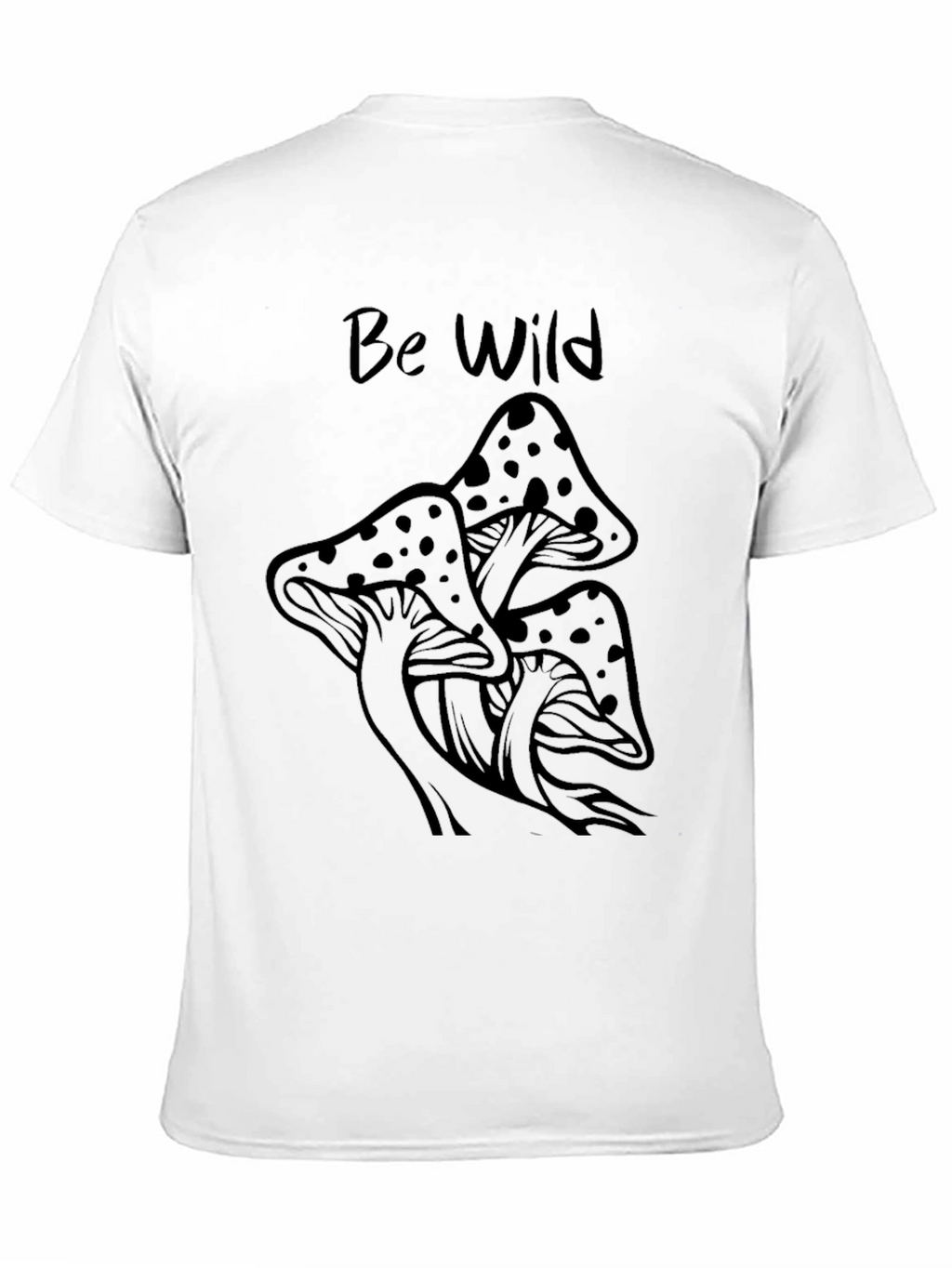Be Wild Mushroom Graphic Tee - Black