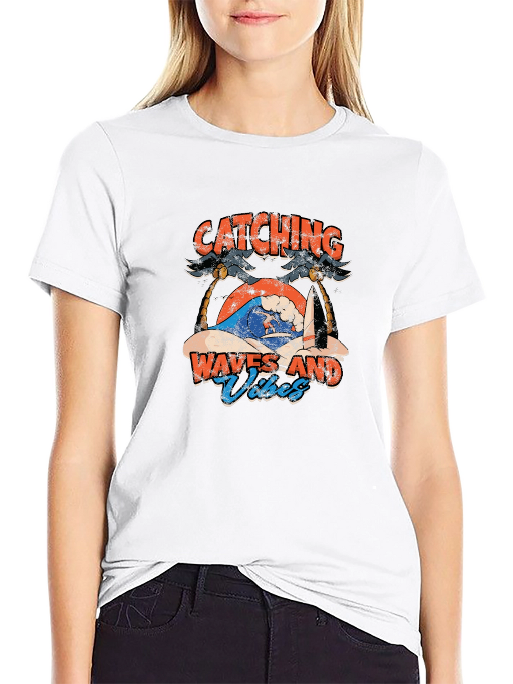 Catching Waves T-Shirt - Surfing Vibes