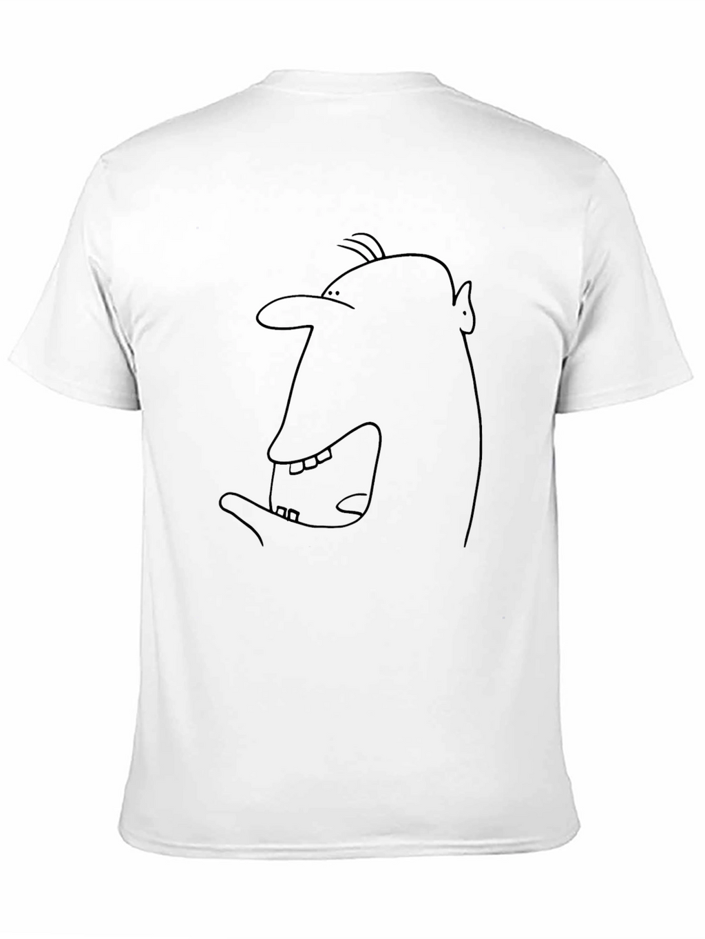 Funny Face Outline Black T-Shirt