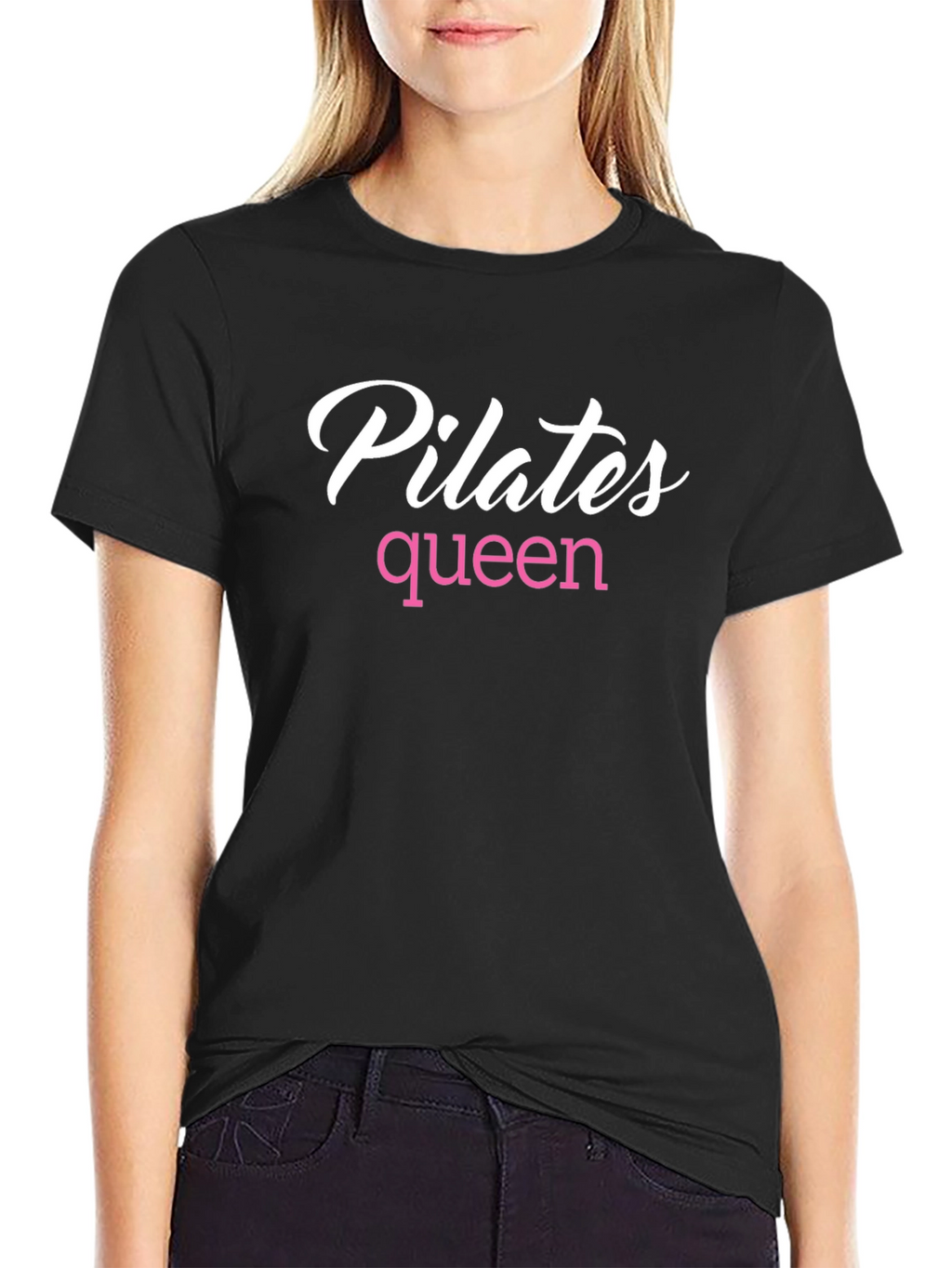 Pilates Queen Black T-Shirt - Fitness Apparel