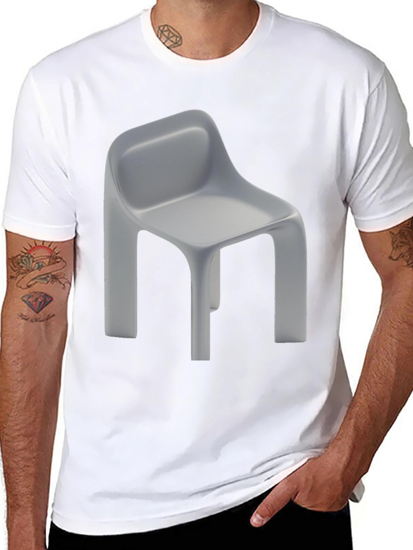 Chair Graphic Tee - Modern Minimalist Design