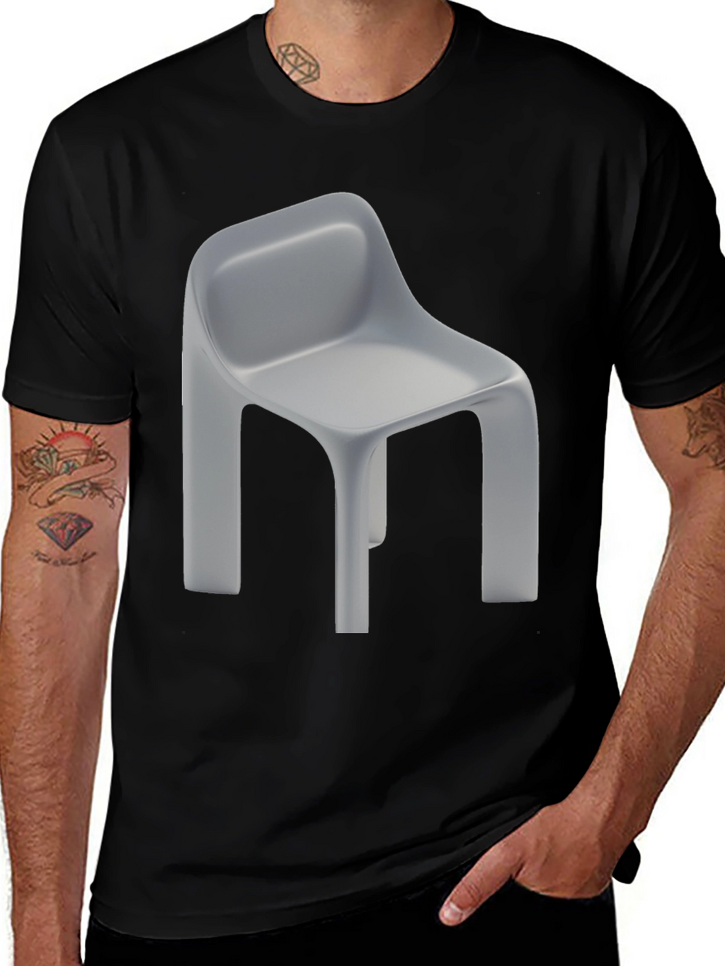 Chair Graphic Tee - Modern Minimalist Design