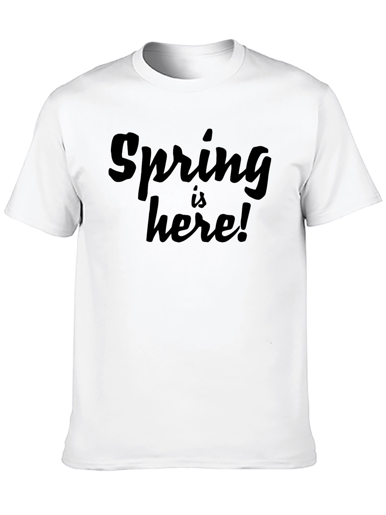 Spring is Here! Black Graphic T-Shirt