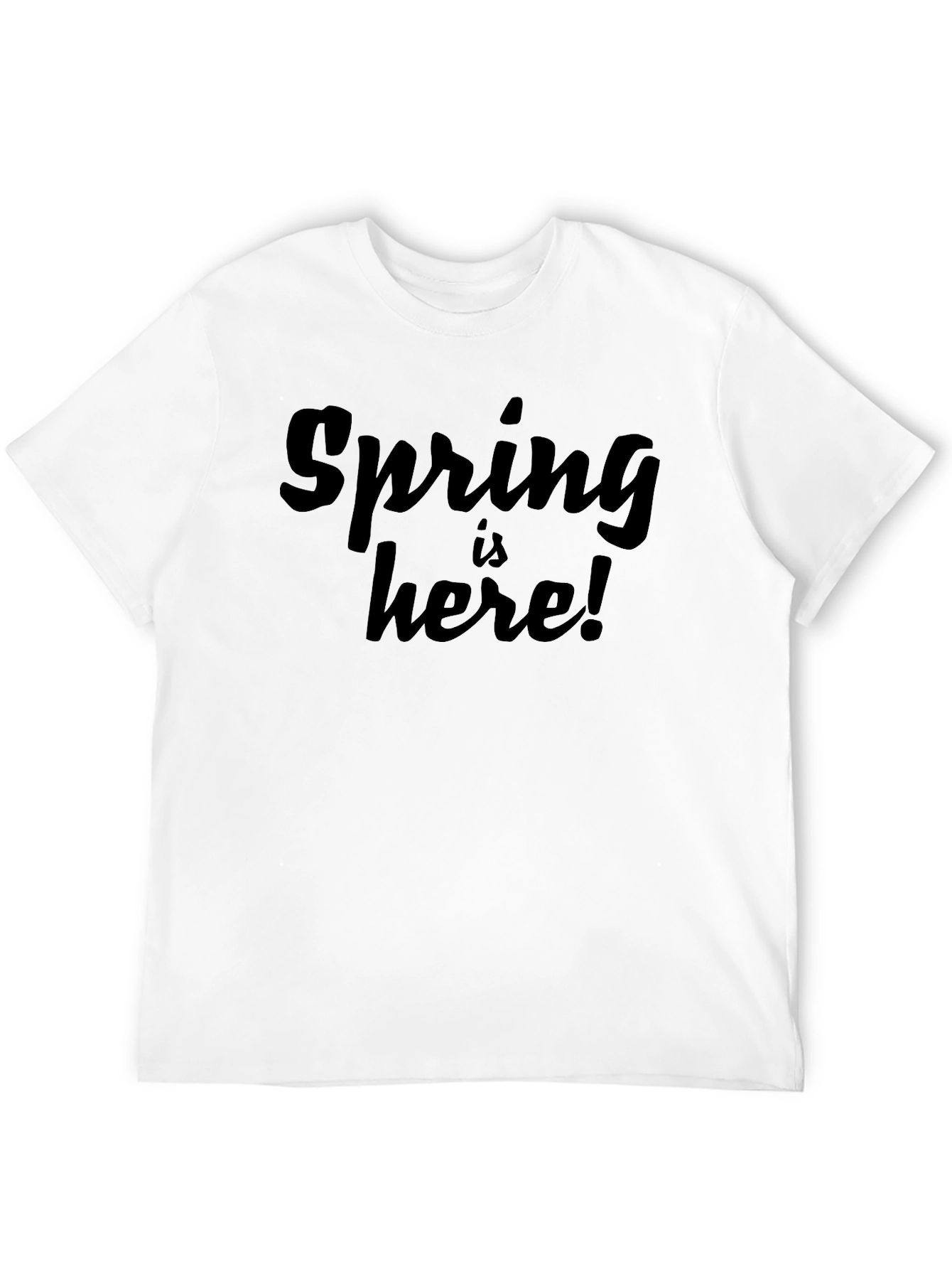 Spring is Here! Black Graphic T-Shirt
