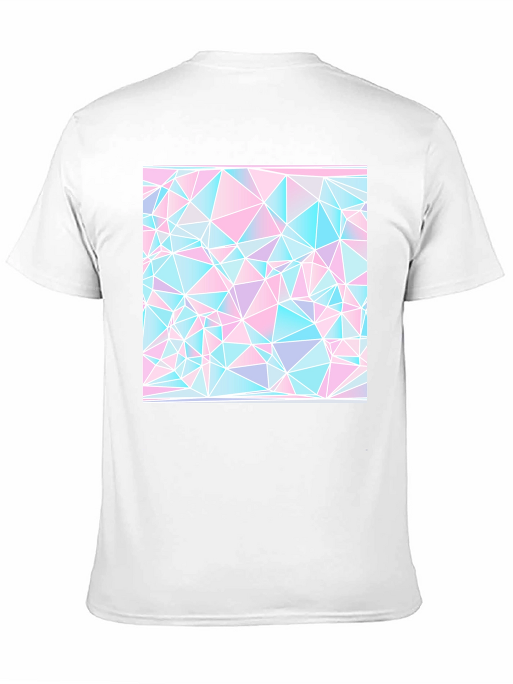 Geometric Triangle Print Black Tee