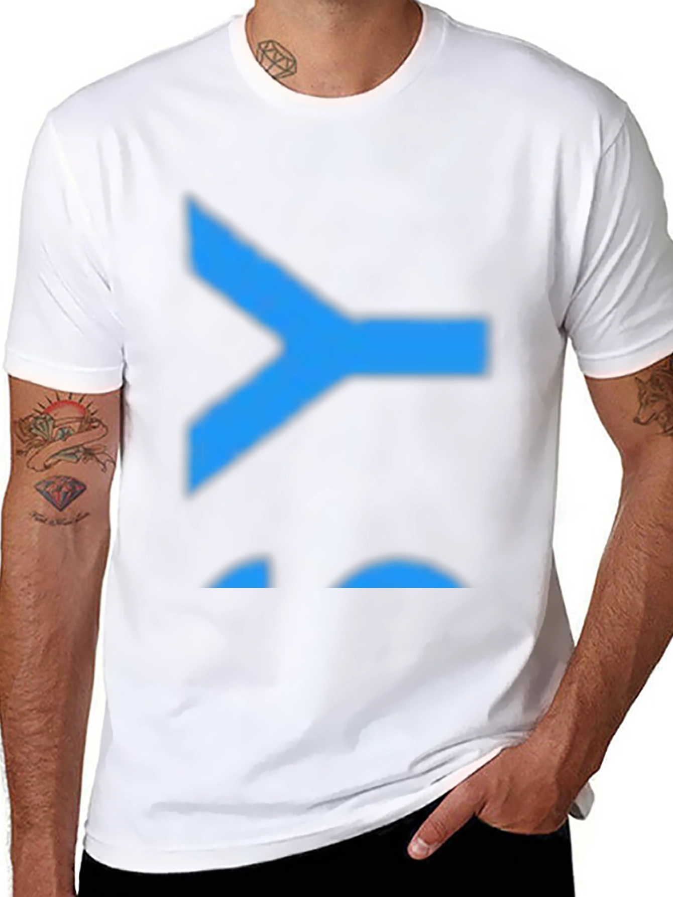 Black T-Shirt with Blue Kayi Tribe Symbol