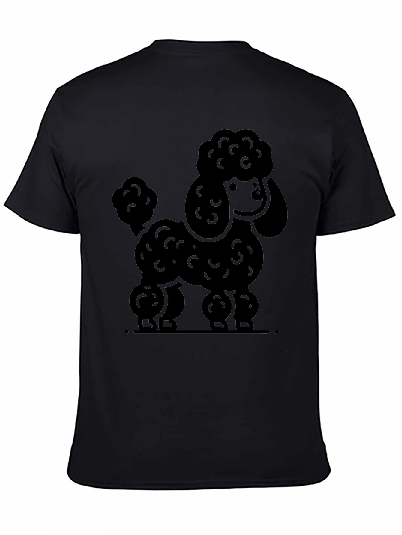 Poodle Graphic Tee - Black Unisex Shirt