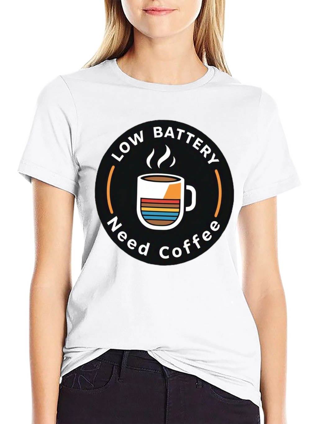 Low Battery Need Coffee Graphic T-Shirt
