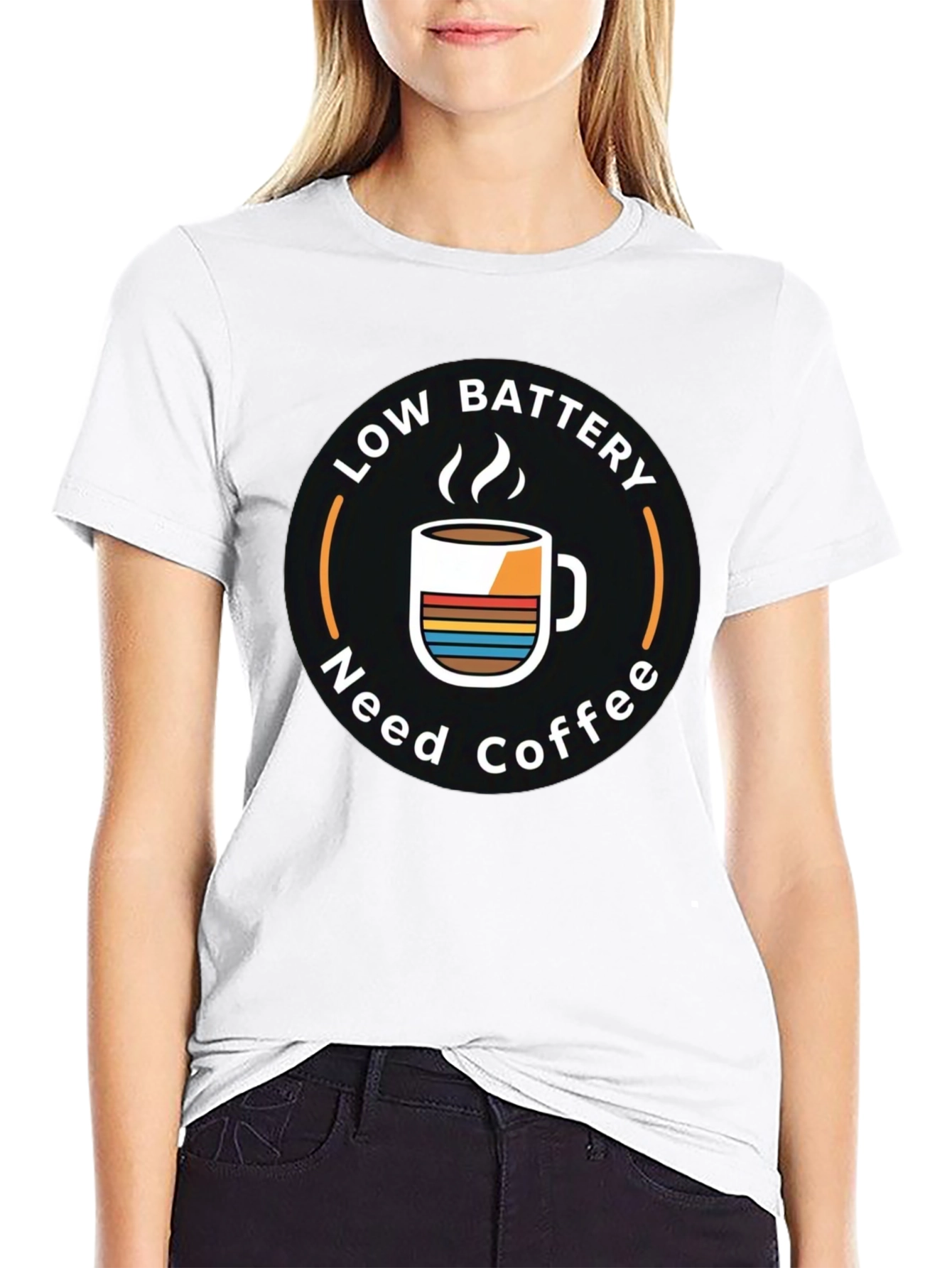 Low Battery Need Coffee Graphic T-Shirt