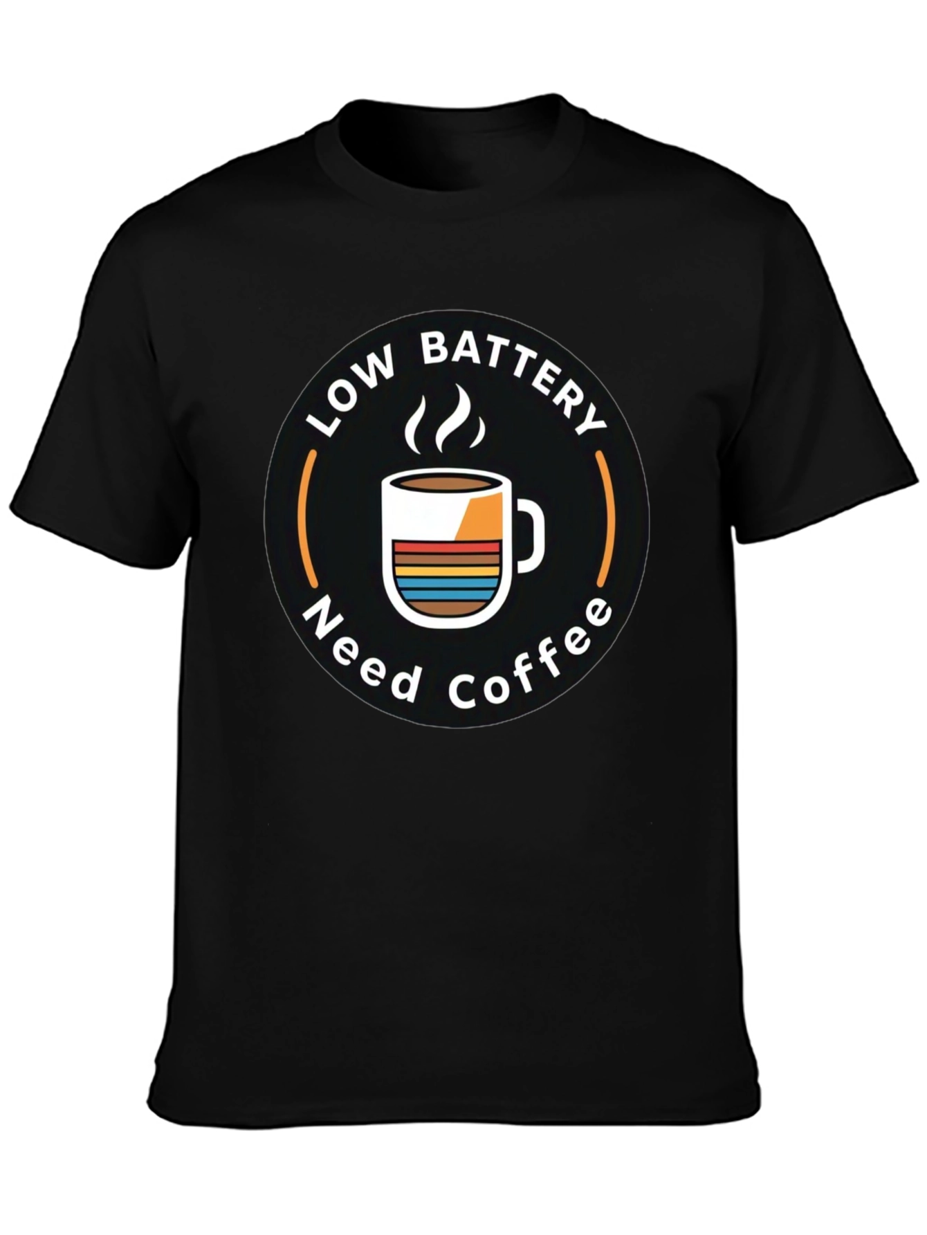 Low Battery Need Coffee Graphic T-Shirt