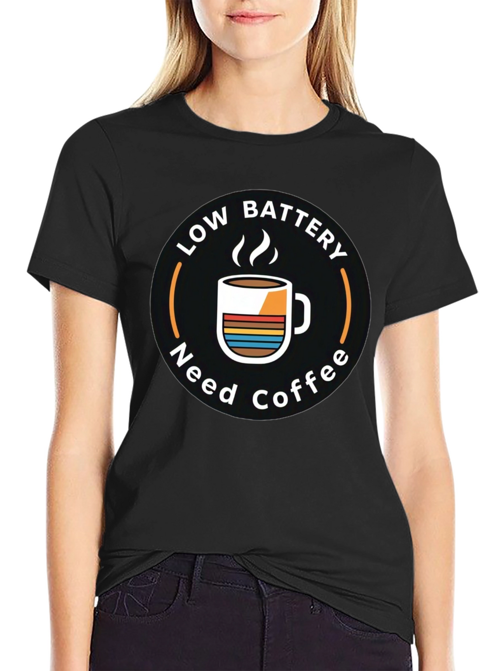 Low Battery Need Coffee Graphic T-Shirt