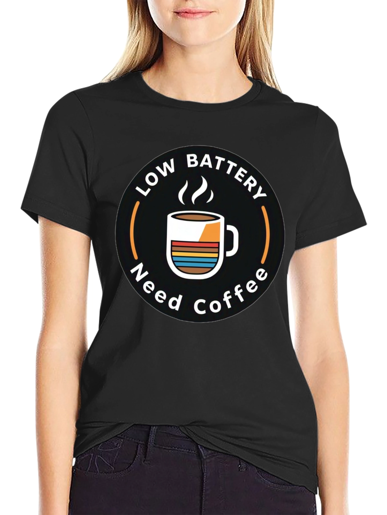 Low Battery Need Coffee Graphic T-Shirt