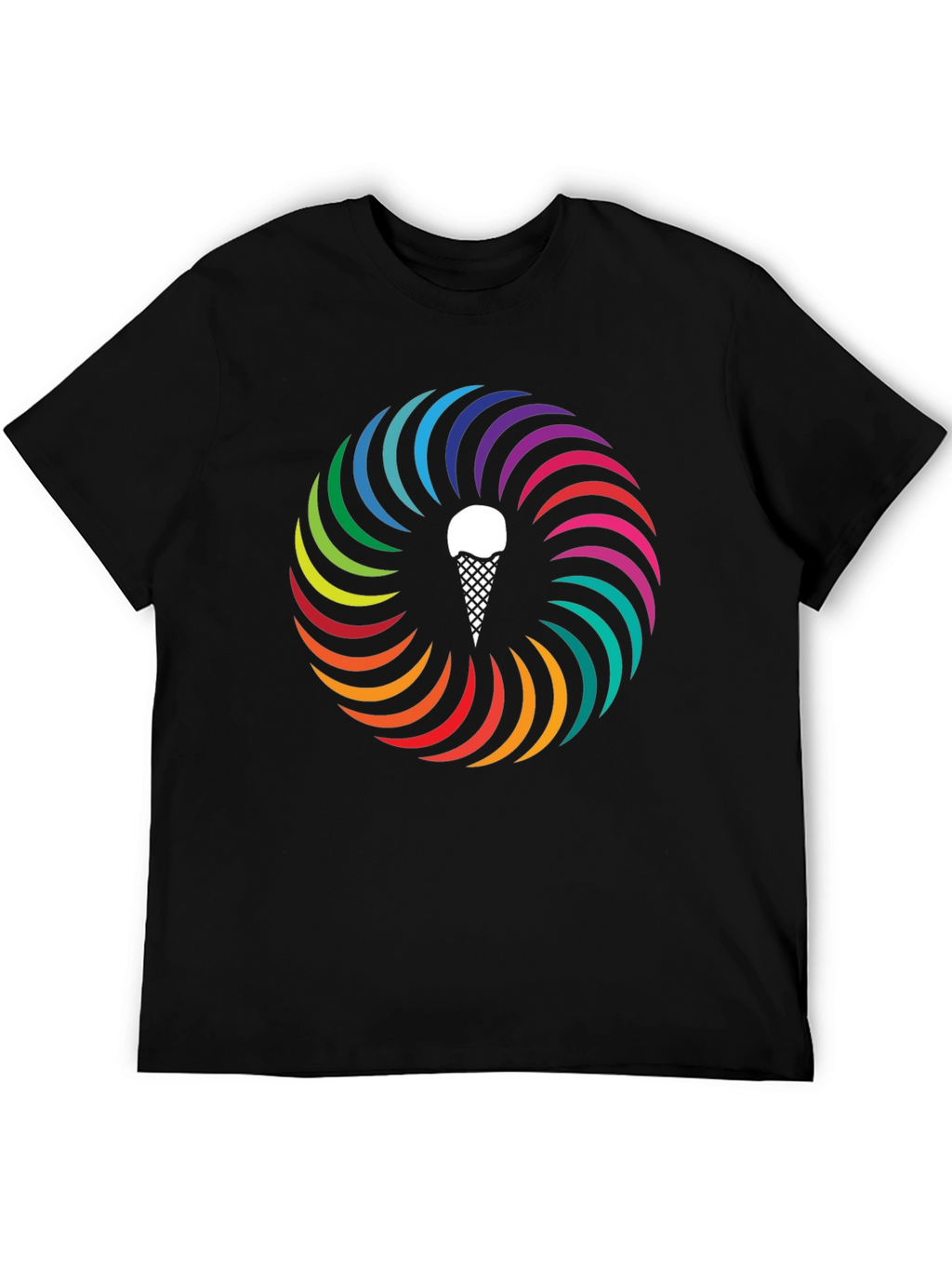 Rainbow Ice Cream Cone Graphic Tee