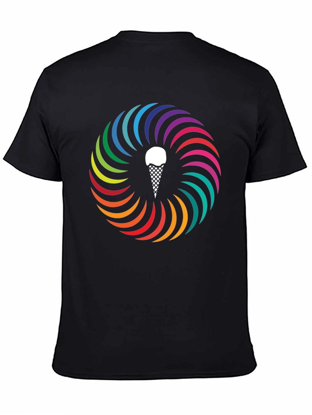 Rainbow Ice Cream Cone Graphic Tee