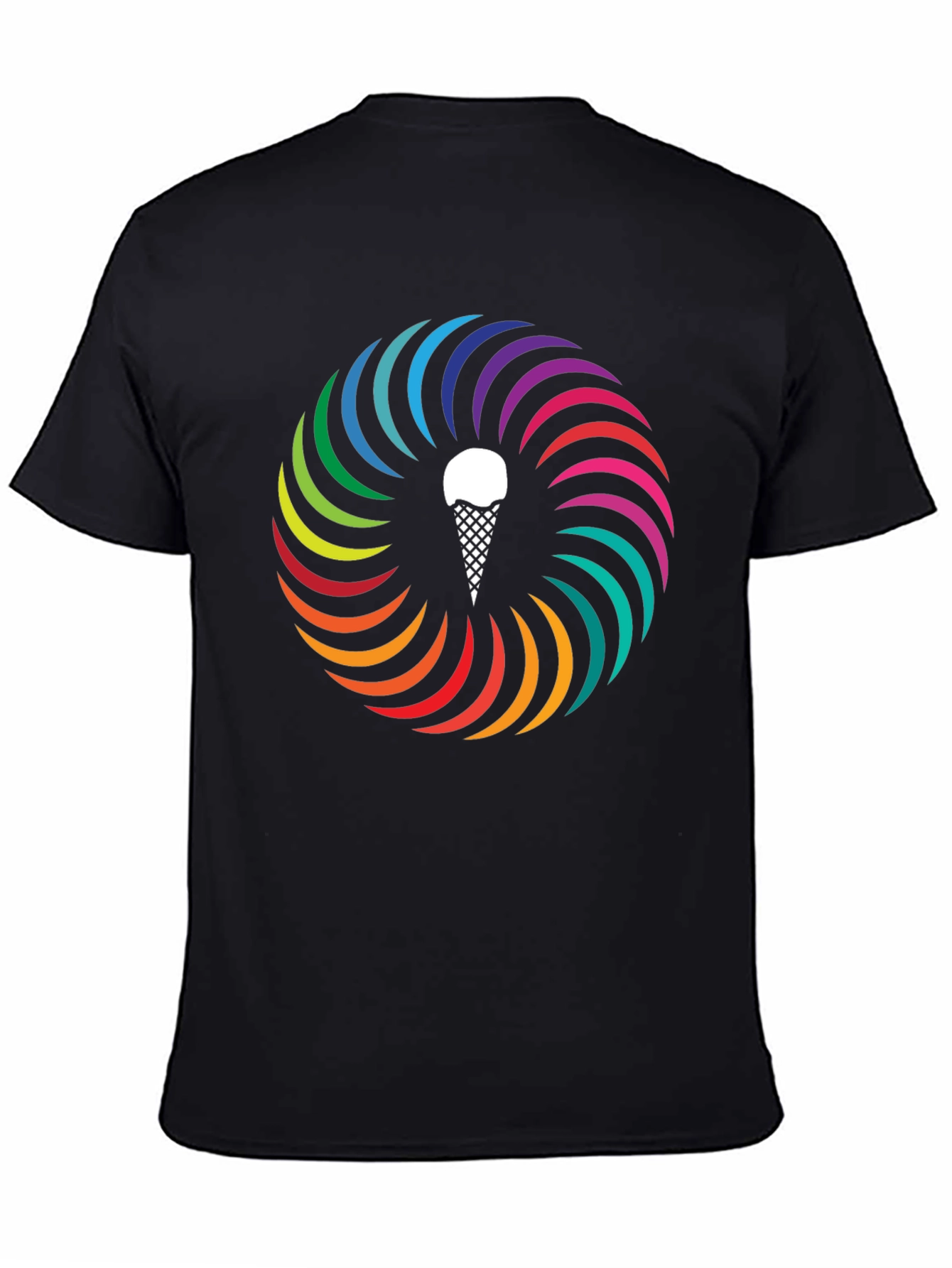 Rainbow Ice Cream Cone Graphic Tee