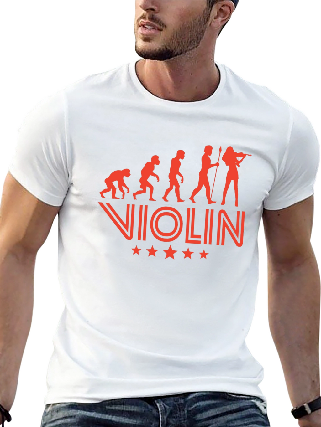 Violin Evolution Graphic Tee
