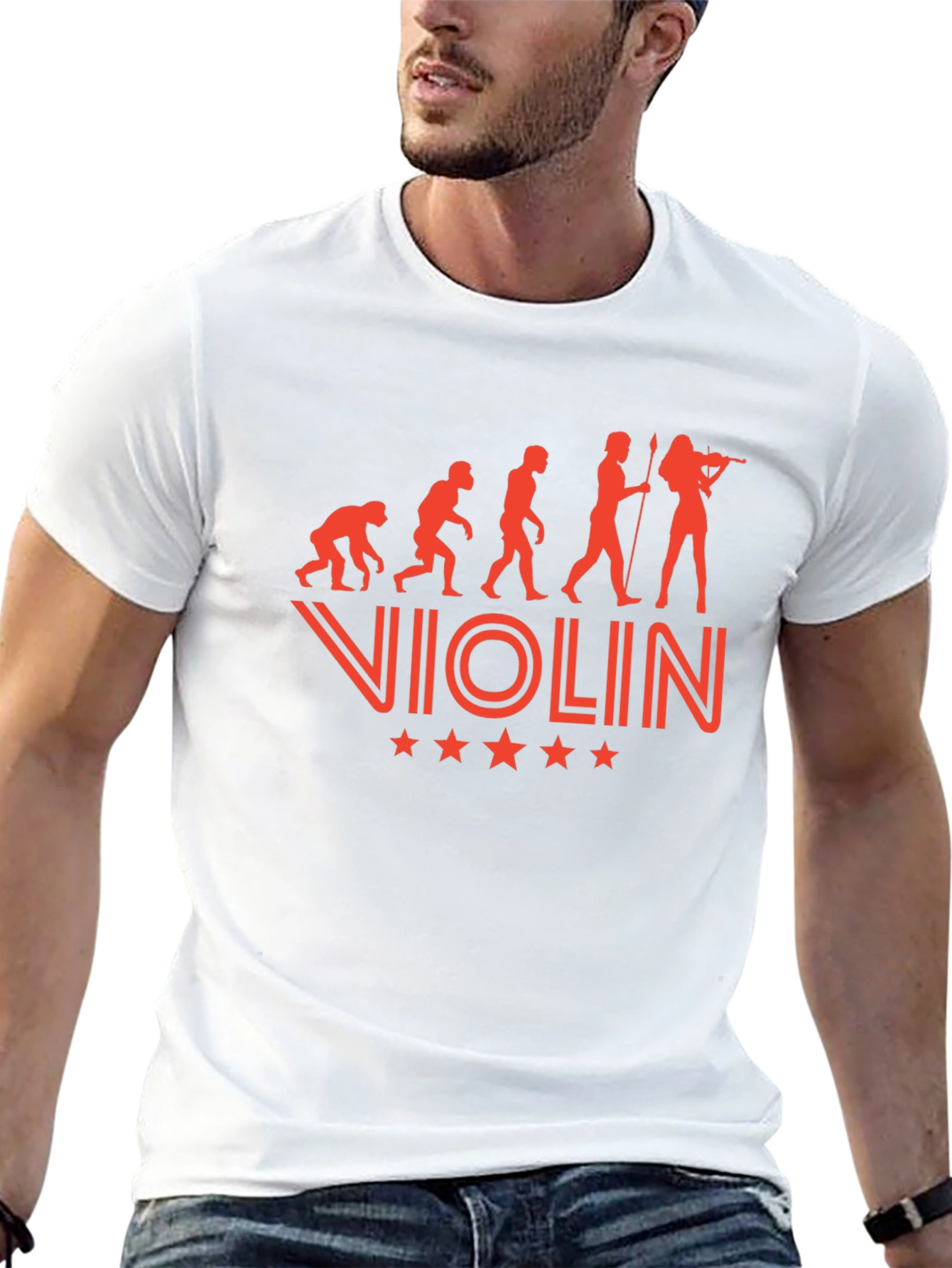 Violin Evolution Graphic Tee
