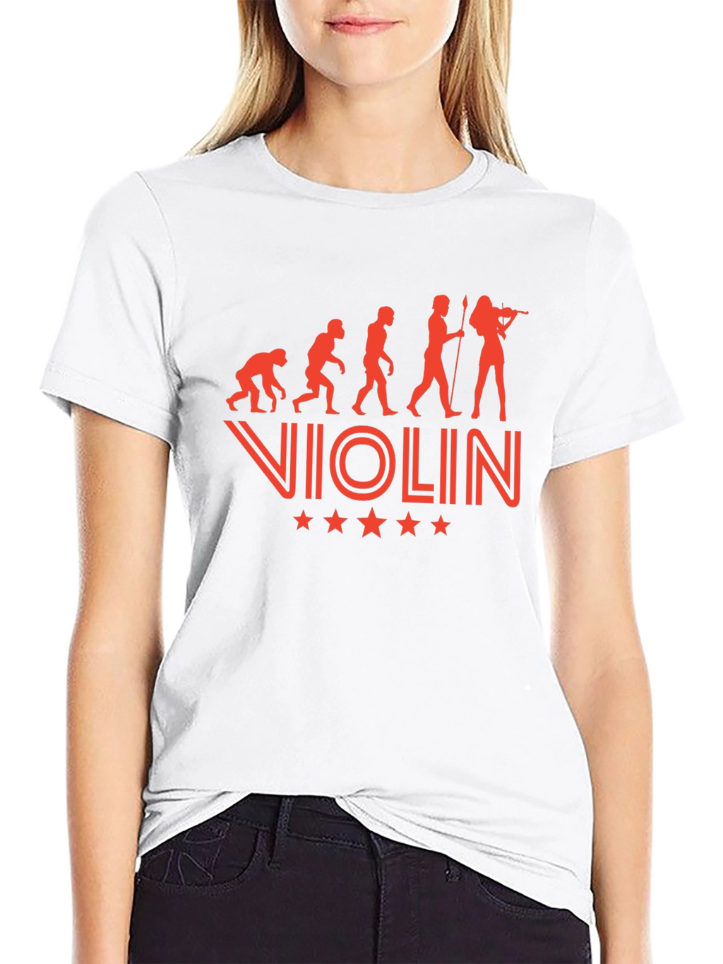 Violin Evolution Graphic Tee