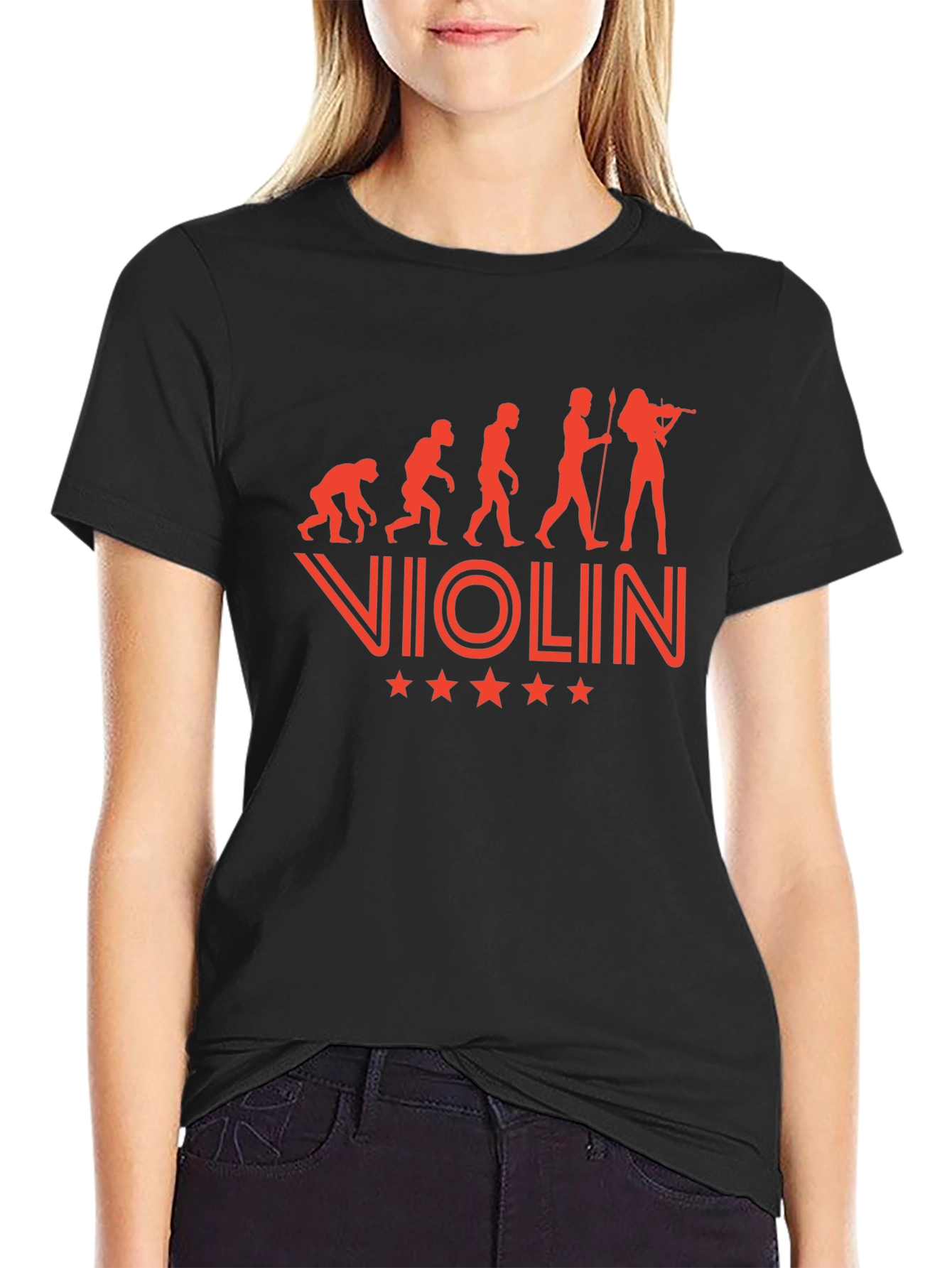 Violin Evolution Graphic Tee