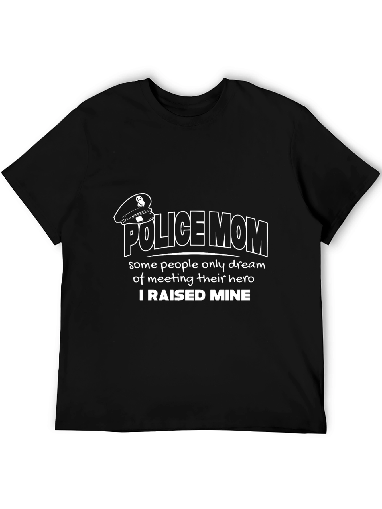 Police Mom Graphic Tee - Heros Mother T-Shirt